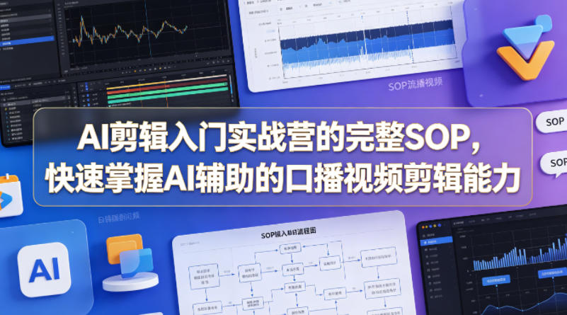 AI剪辑入门实战营的完整SOP，快速掌握AI辅助的口播视频剪辑能力-钱途社