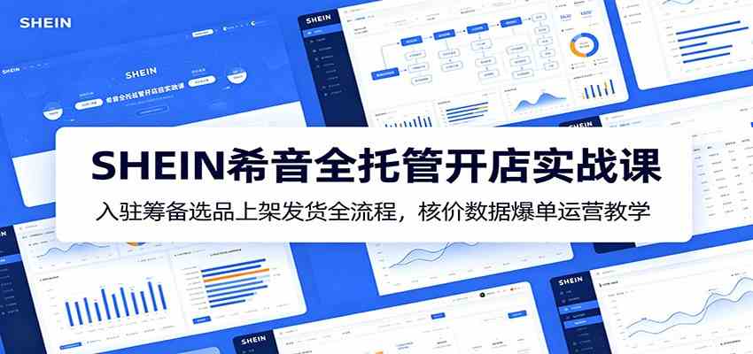 SHEIN希音全托管开店实战课：入驻筹备选品上架发货全流程，核价数据爆单运营教学-钱途社