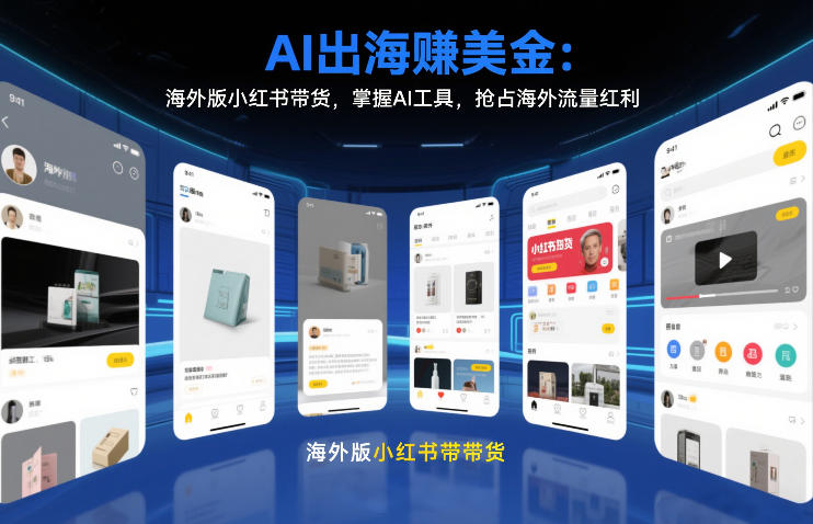 AI出海賺美金：海外版小红书带货，掌握AI工具，抢占海外流量红利(更新2026)-钱途社