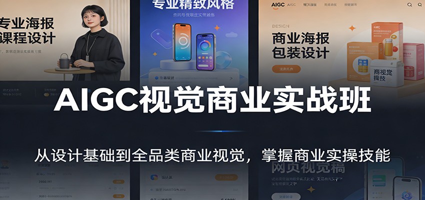 AIGC视觉商业实战班：从设计基础到全品类商业视觉，掌握商业实操技能-钱途社