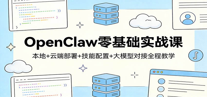 OpenClaw零基础实战课：本地+云端部署+技能配置+大模型对接全程教学-钱途社