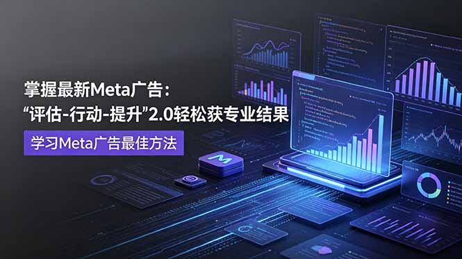 掌握最新的Meta广告，通过“评估-行动-提升”2.0版本轻松获得专业级结果。学习目前学习Meta广告的最佳方法-钱途社