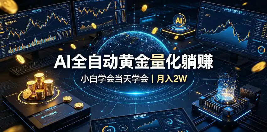 AI全自动黄金量化躺賺：小白学会当天学会，月入2W！【揭秘】-钱途社