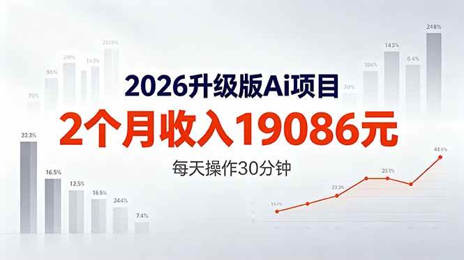 （18443期）2026升级版Ai任务，2个月收入19086元，熟练后每天操作30分钟！-钱途社