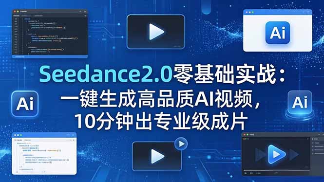 Seedance2.0零基础实战：一键生成高品质AI视频，10分钟出专业级成片-钱途社
