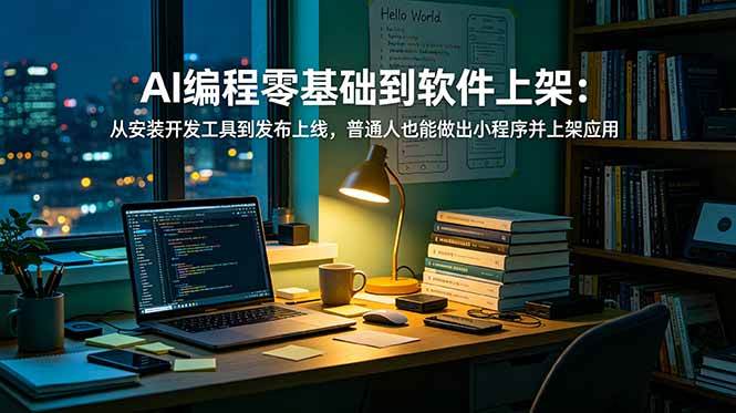 （19109期）AI编程零基础到软件上架：从安装开发工具到发布上线，普通人也能做出小程序并上架应用商店-钱途社