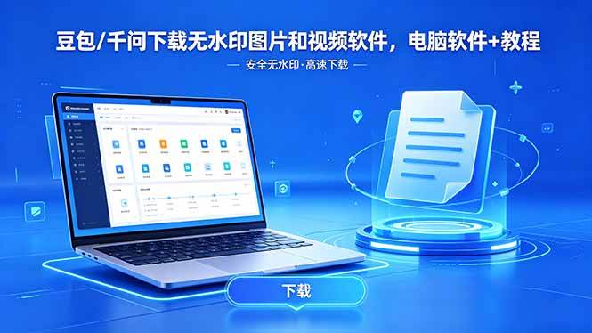 （18456期）豆包/千问下载无水印图片和视频软件，电脑软件+教程-钱途社