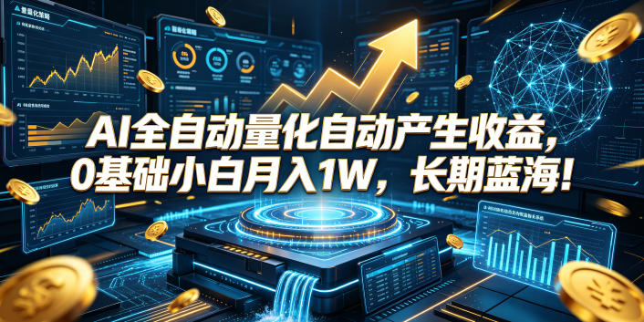 AI全自动量化自动产生收益，0基础小白月入1W，长期蓝海！【揭秘】-钱途社