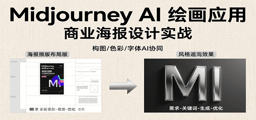 Midjourney AI绘画应用，关键词指令解析、漫画头像制作、海报设计、3D人物生成等-钱途社
