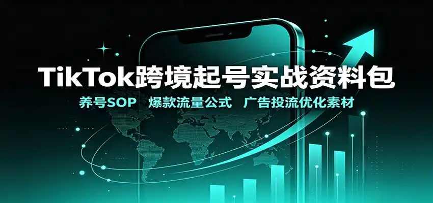 TikTok跨境起号实战资料包：养号SOP，爆款流量公式，广告投流优化素材-钱途社