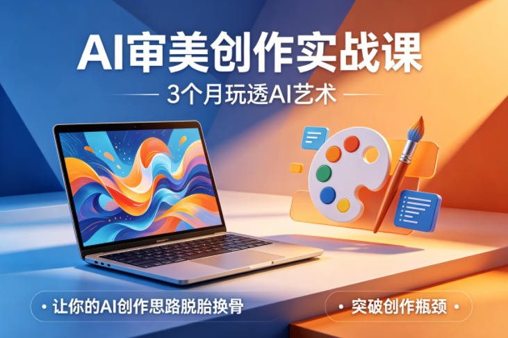AI审美创作实战课，3个月玩透AI艺术，让你的AI创作思路脱胎换骨，突破创作瓶颈-钱途社