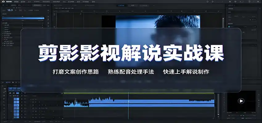 剪影影视解说实战课：打磨文案创作思路，熟练配音处理手法，快速上手解说制作-钱途社