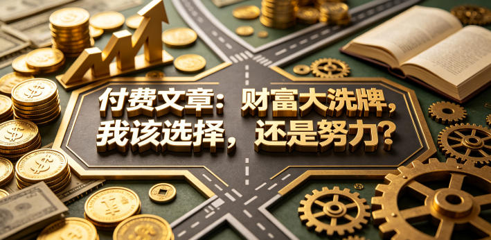 付费文章：财富大洗牌，我该选择，还是努力？-钱途社