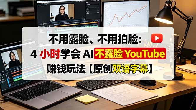 （19161期）不用露脸、不用拍脸：4 小时学会 AI 不露脸 YouTube 赚钱玩法【原创双语字幕】-钱途社