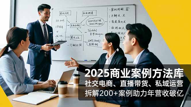 2025商业案例方法库，社交电商、直播带货、私域运营，拆解200+案例助力年营收破亿-钱途社