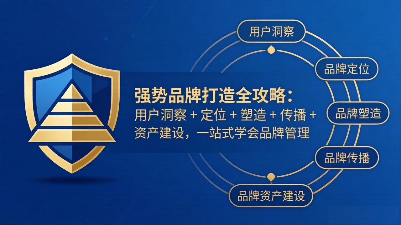 强势品牌打造全攻略：用户洞察 + 定位 + 塑造 + 传播 + 资产建设，一站式学会品牌管理-钱途社