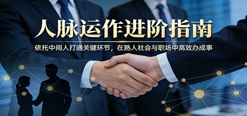 付费文章：人脉运作进阶指南，依托中间人打通关键环节，在熟人社会与职场中高效办成事-钱途社