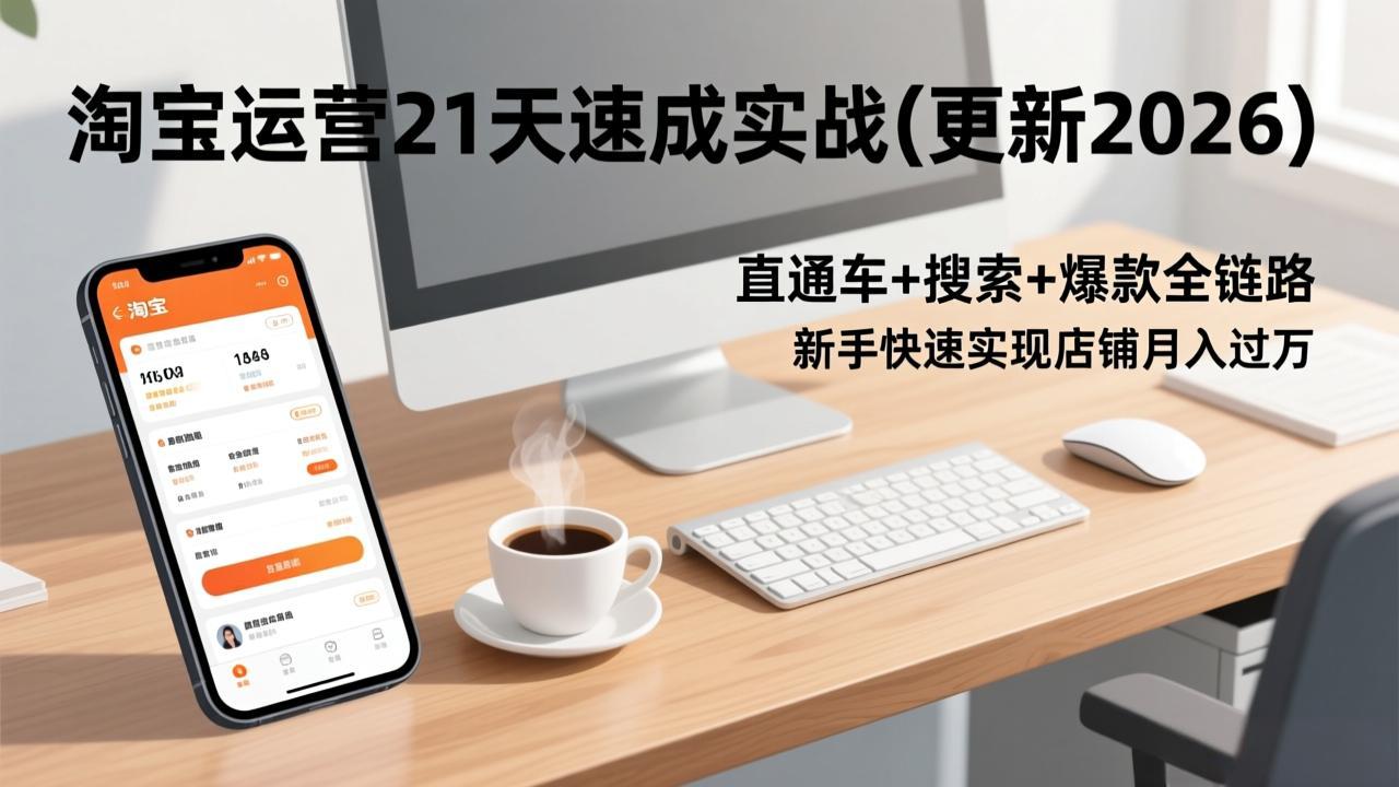 淘宝运营21天速成实战(更新2026-钱途社