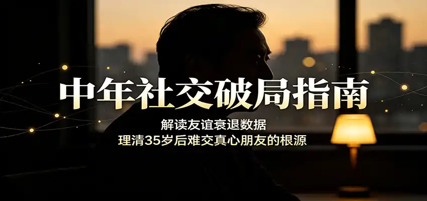 中年社交破局指南：解读友谊衰退数据，理清35岁后难交真心朋友的根源-钱途社