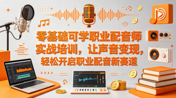 零基础可学职业配音师实战培训，让声音变现，轻松开启职业配音新赛道-钱途社