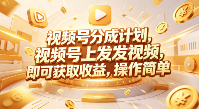 视频号分成计划，599元众筹的Red团队课程，视频号上发发视频，即可获取收益，操作简单-钱途社