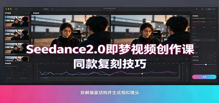 Seedance2.0即梦视频创作课：剧本式视频制作，同款复刻技巧，多行业案例落地教学-钱途社
