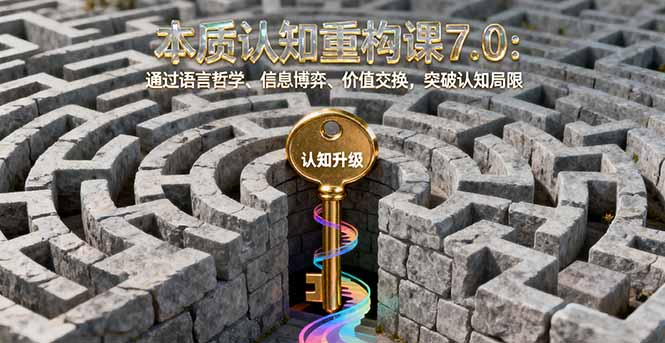 本质认知重构课7.0:通过语言哲学、信息博弈、价值交换,突破认知局限-钱途社