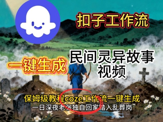 Coze扣子工作流一键生成民间灵异故事视频，保姆级教程搭建教学-钱途社
