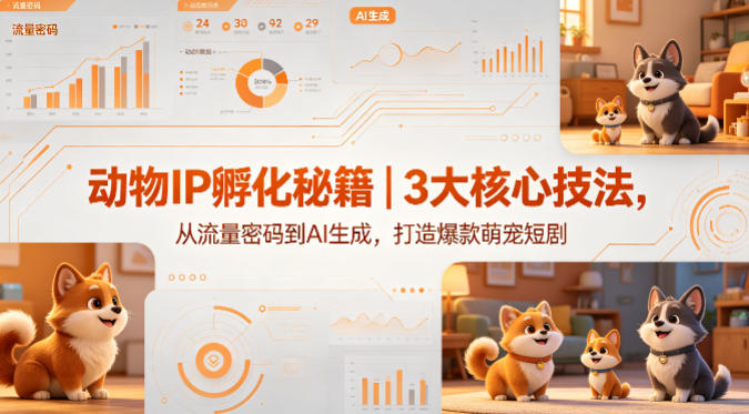 动物IP孵化秘籍｜3大核心技法，从流量密码到AI生成，打造爆款萌宠短剧-钱途社