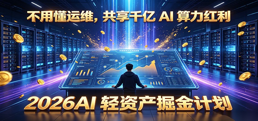 不用懂运维，共享千亿 AI 算力红利，2026AI 轻资产掘金计划-钱途社