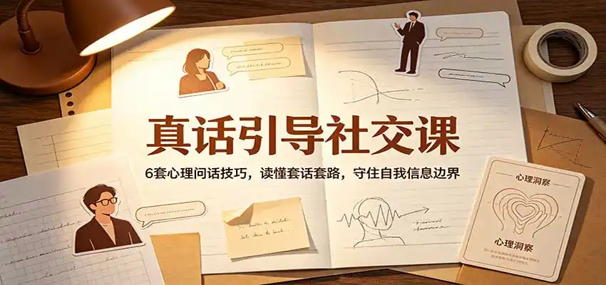 真话引导社交课：6套心理问话技巧，读懂套话套路，守住自我信息边界-钱途社