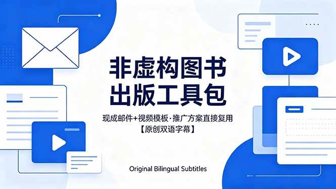 （18336期）想出版非虚构图书？这工具包给现成邮件 + 视频，连推广都能抄作业【原创双语字幕】-钱途社