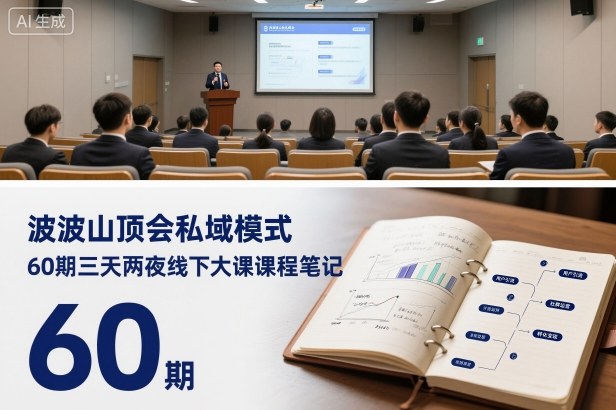 波波山顶会私域模式60期三天两夜线下大课课程笔记(文档)-钱途社