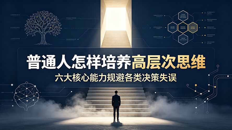 付费文章：普通人怎样培养高层次思维，六大核心能力规避各类决策失误-钱途社