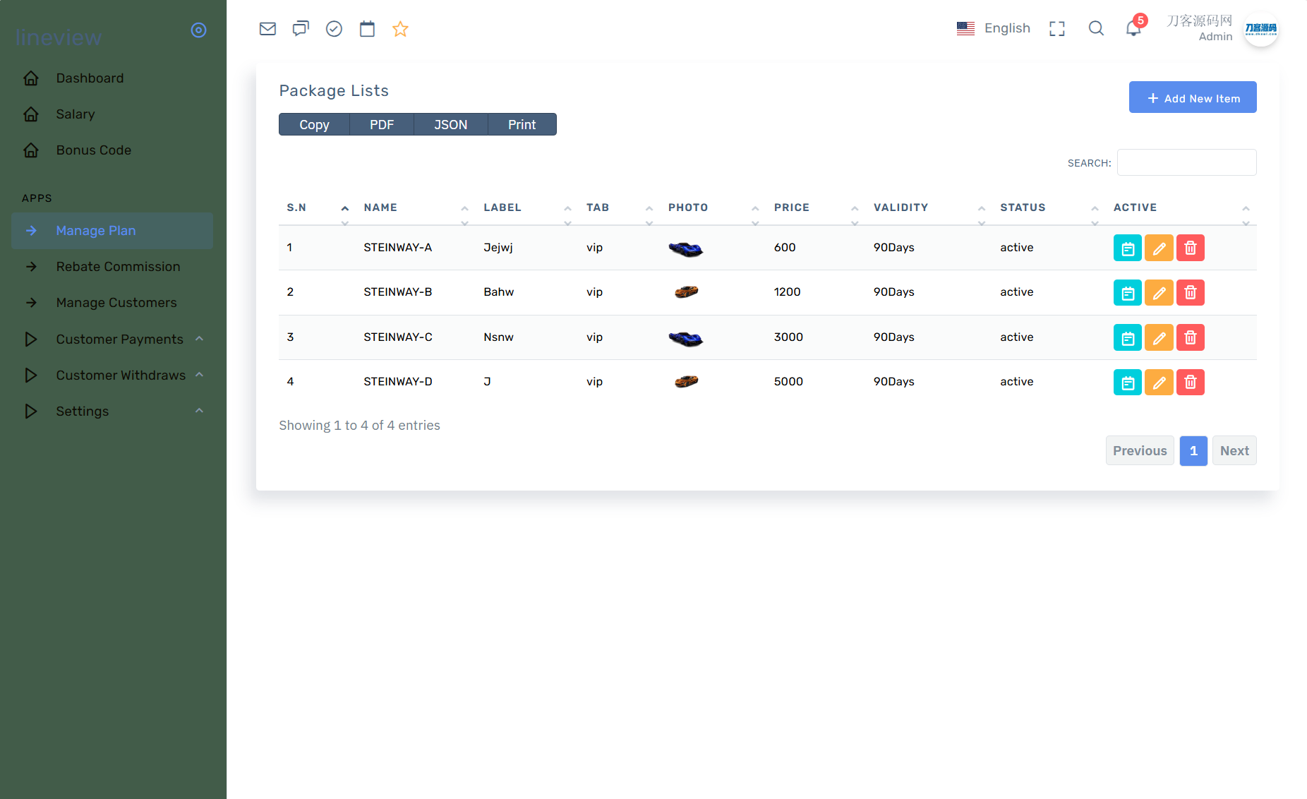 lineview海外汽车投资理财源码/前端html+后端PHP-钱途社
