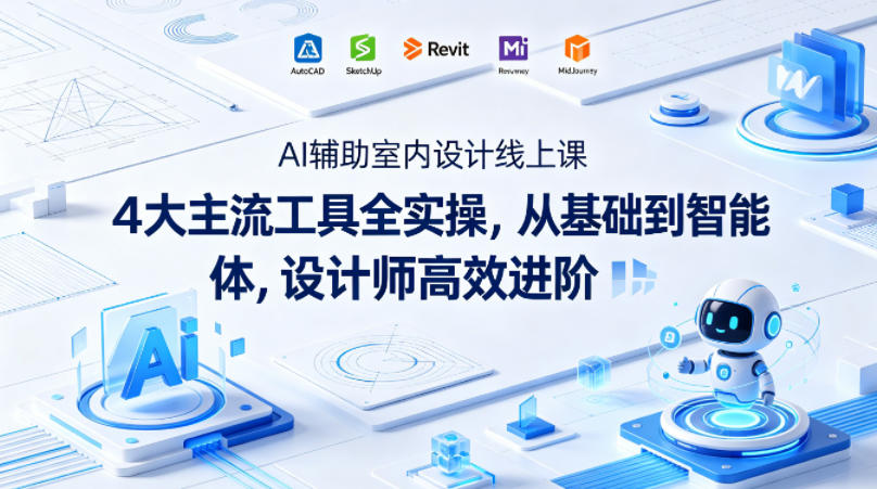 AI辅助室内设计线上课｜4大主流工具全实操，从基础到智能体，设计师高效进阶-钱途社