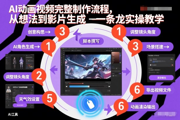 AI动画视频完整制作流程，从想法到影片生成一条龙实操教学-钱途社