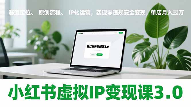 小红书虚拟IP变现课3.0,赛道定位、原创流程、IP化运营,实现零违规安全变现,单店月入过万-钱途社