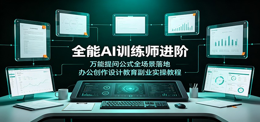 全能AI训练师进阶：万能提问公式全场景落地，办公创作设计教育副业实操教程-钱途社