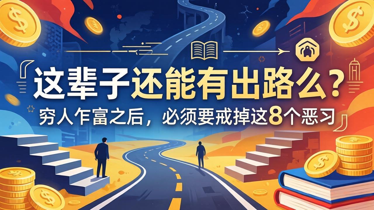 关于人生两篇付费文章【这辈子还能有出路么？】【穷人乍富之后，必须要戒掉这8个恶习】-钱途社