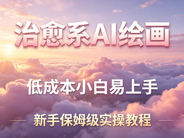 治愈系AI绘画提示词项目，低成本小白易上手，每天10分钟，新手保姆级实操教程-钱途社