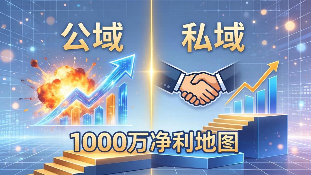 公域玩命出爆款，私域悄悄做成交：这套AI内训课，2026给你打通1000万净利的地图-钱途社