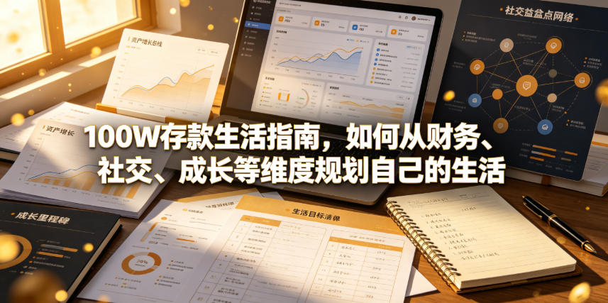 付费文章：100W存款生活指南，如何从财务、社交、成长等维度规划自己的生活-钱途社
