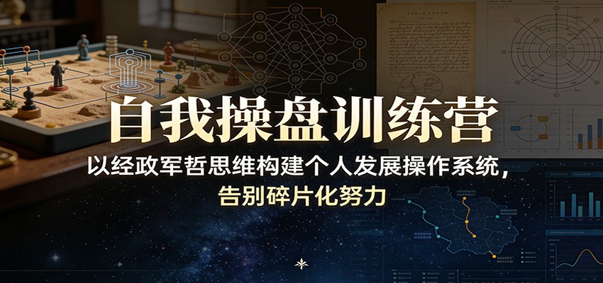 自我操盘训练营：以经政军哲思维构建个人发展操作系统，告别碎片化努力-钱途社