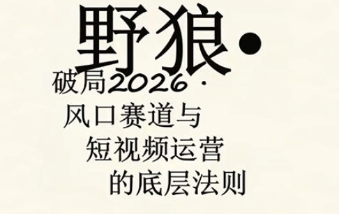 野狼团队·多平台实操运营课，覆盖AI口播、服装、好物、漫剪等热门玩法(更新4月29日)-钱途社