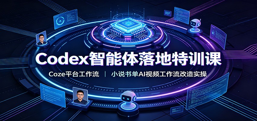 Codex智能体落地特训课：Coze平台工作流，小说书单AI视频工作流改造实操-钱途社