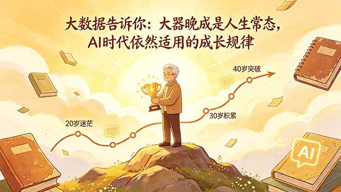 （18288期）付费文章：大数据告诉你：大器晚成是人生常态，AI 时代依然适用的成长规律-钱途社