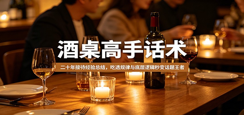 酒桌高手话术：二十年接待经验总结，吃透规律与底层逻辑秒变话题王者-钱途社