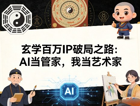 玄学百万IP破局之路：AI当管家，我当艺术家-钱途社