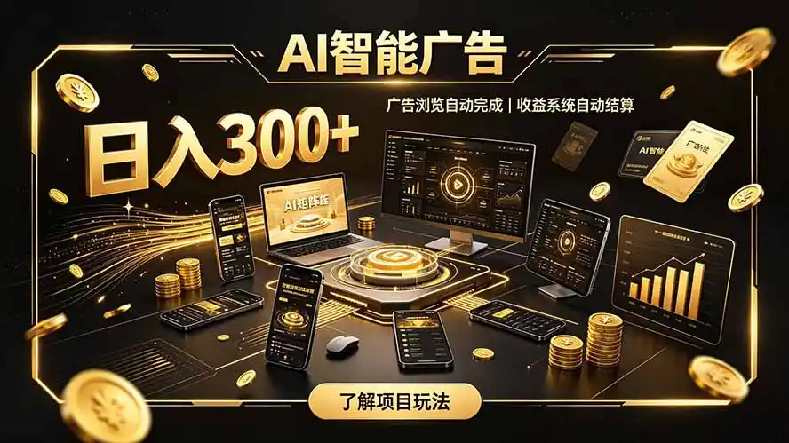 自研 AI 系统｜轻资产起步｜长期稳定收益｜宝妈 上班族轻轻松松日入300+-钱途社
